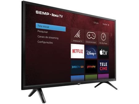 Smart TV Semp 32" Roku R5500 é Boa