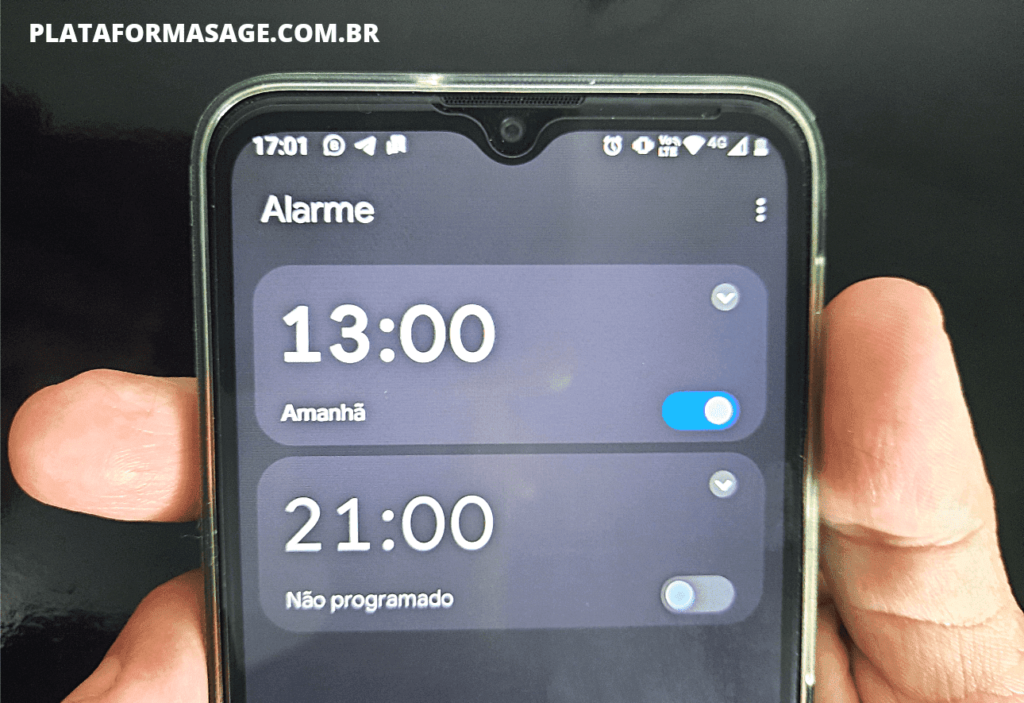 como colocar o celular para despertar