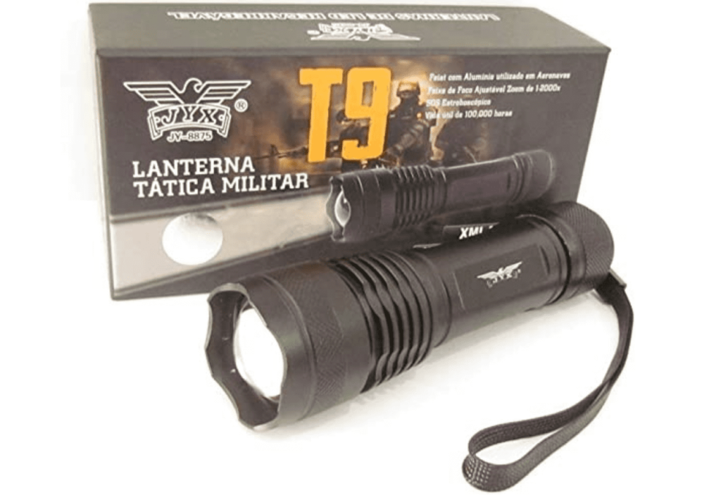 Lanterna Tática T9 Mais Forte Do Mercado 5400000l Jy-8875