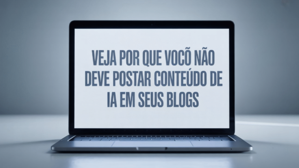 por que você não deve postar conteúdo de IA em seus blogs