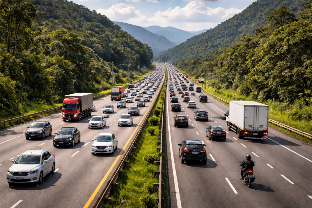 Quantos quilômetros dá de Curitiba a São Paulo